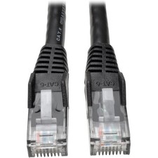 Tripp Lite Cat6 GbE Snagless Molded Patch Cable UTP Black RJ45 M/M 75ft
