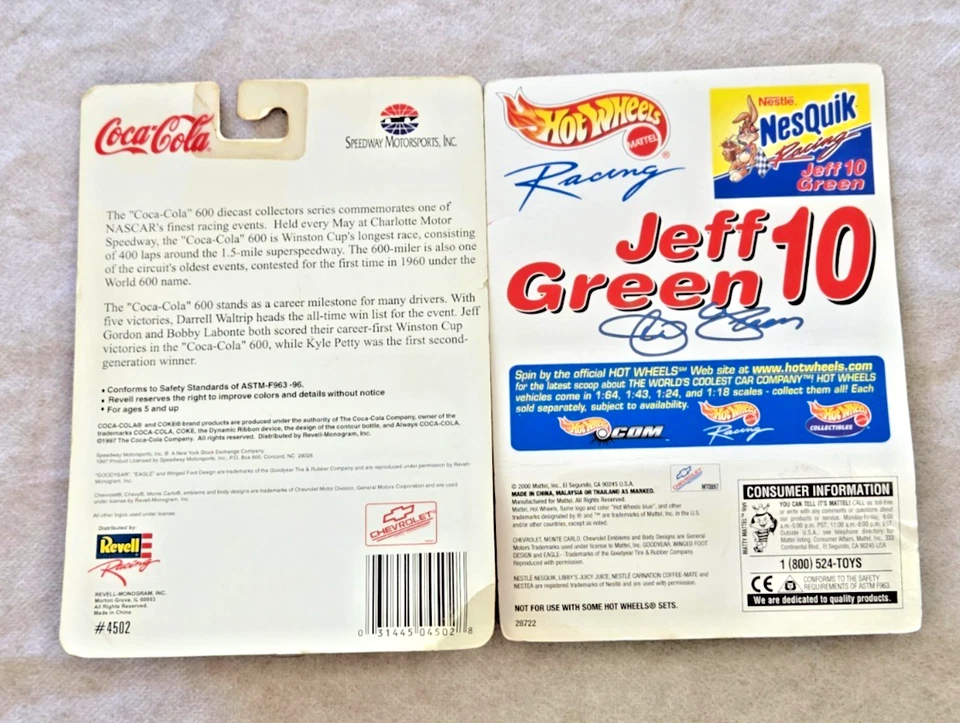 Coleccionables diecast Revell Coca Cola #1 y Hot Wheels Nesquik #10 1:64 Foto 2 de 4