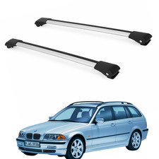 Lockable Roof Rack Cross Bars For Bmw 3 Series E46 Touring 1999-2005 Silver 2pcs