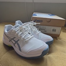 ASICS Kids 4 Gel Game 9 Tennis Shoes White/blue