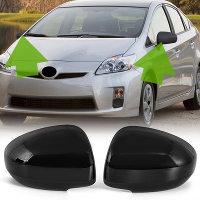 Gloss Black Mirror Cover Cap Replacement  2010-2015 Toyota Prius Left&Right