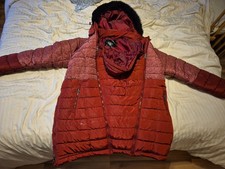 BPC Mama Warme Tragejacke Umstandsjacke Gr. 36 S Rot- Winterjacke m.Trageeinsatz