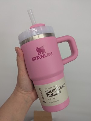 NEW STANLEY cup Quencher Water Bottle Tumbler 20 OZ   Peony Pink 8 Hrs Cold