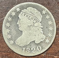 1820 CAPPED BUST DIME NICE VG