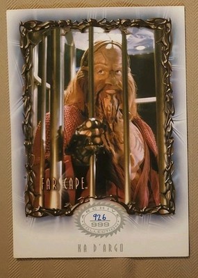Farscape In Motion Silver Archive Ka D'ARGO - Collectors Card  926/999