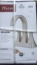 Pfister Bruxie 4 in. Centerset 2-Handle High Arc Bathroom Faucet Brushed Nickel