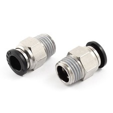 8mm Tube Pneumatic Straight Quick Coupling 1/4" PT Thread Brass Fittings 2 pc
