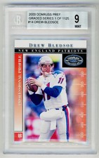 2000 Donruss Preferred Graded Series Drew Bledsoe #14 /1125 Beckett BCCG 9 Mint