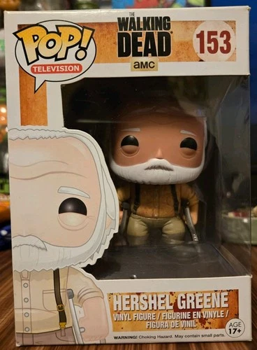 Hershel Greene The Walking Dead #153 Funko Pop! w/ Protector! See Pics.