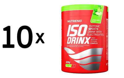 10 x Nutrend IsoDrinx, Green Apple - 420g (21,42 EUR/kg)