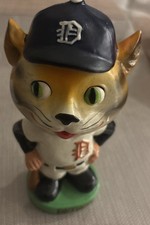 Vintage RARE Baseball Detroit Tigers Mascot Bobble Hard Nodder Green Base 1962