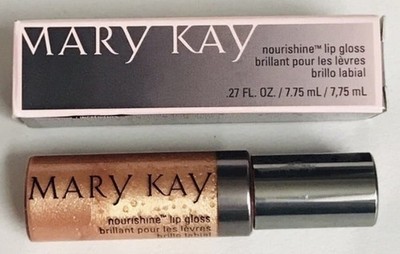 New In Box Mary Kay Nourishine Lip Gloss Gold Rush #017038 Full Size Fast Ship