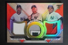 2017 Triple Threads Derek Jeter/Jackson/Mattingly Ruby Triple Patch 1/1 DZ2257