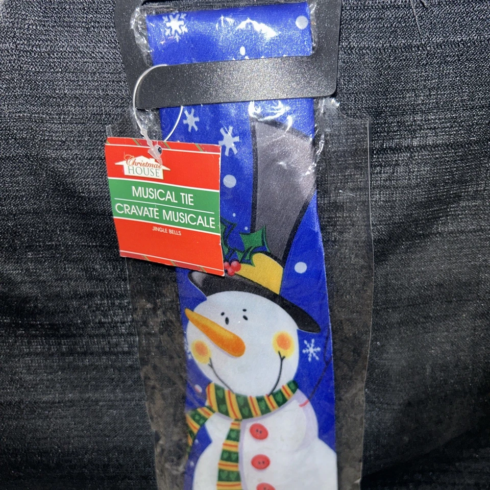 Corbata de Navidad muñeco de nieve no hace música lo siento Foto 4 de 4