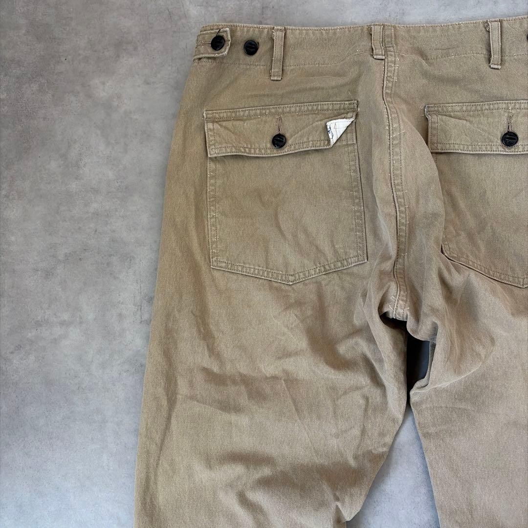 A Bathing Ape Cotton Baker Pants Beige Size 2 BA0226185 thumbnail 11