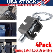 4pcs Steel Spring Car Trailer Gate Door Ramp Loaded Weld-On Spring Latch Lock