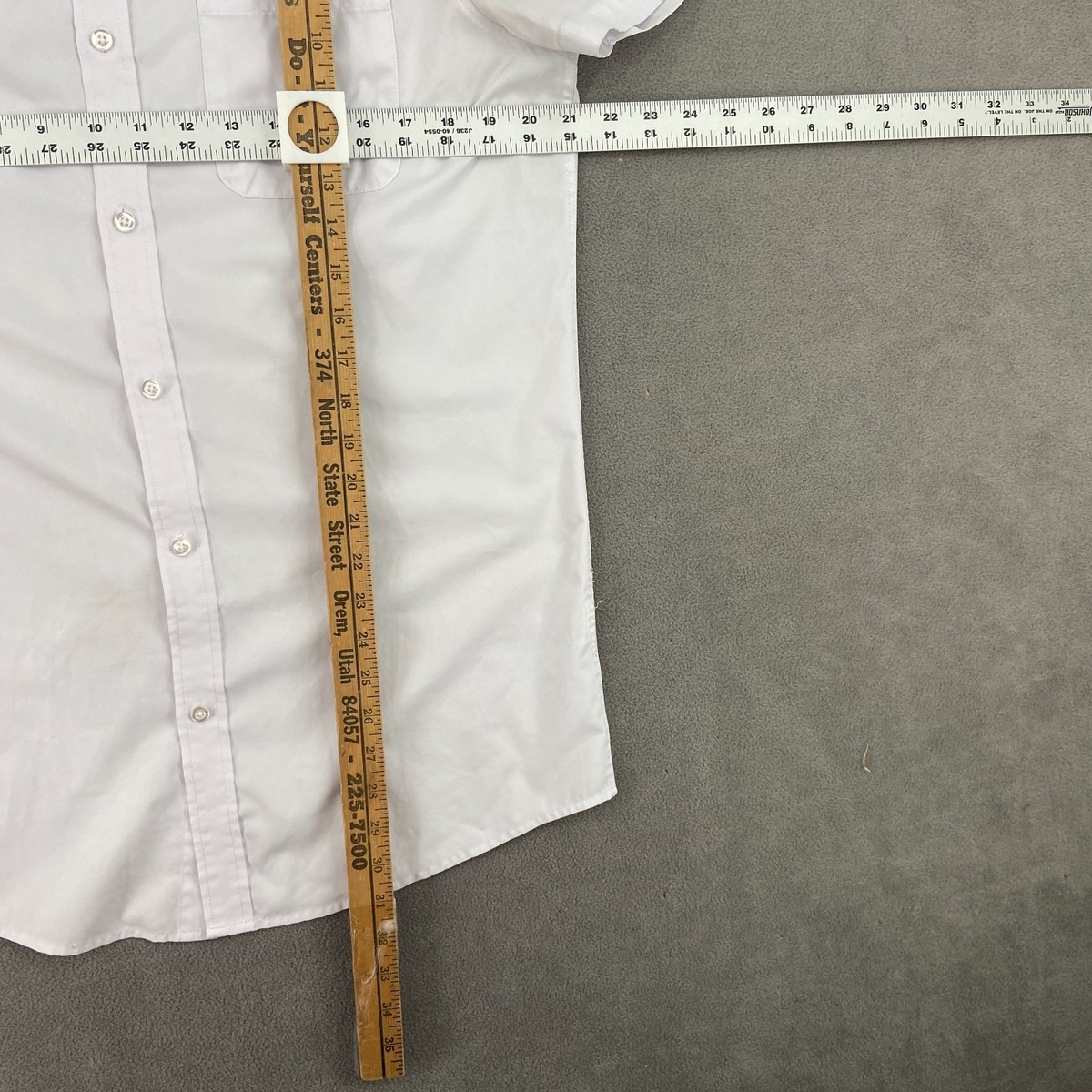 Robbins & Brooks Formal Dress Shirt Mens White Slim Fit 4-Way Flex Button Up View 3