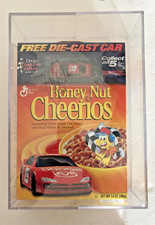 2001 Honey Nut Cheerios Empty Cereal Box In PVC case with Die Cast Car  43