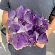 13.2lb Natural Amethyst geode quartz cluster crystal specimen Healing