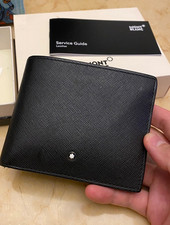 Montblanc Meisterstuck Men's Natural Leather 6CC Bifold Wallet Purse Card Holder