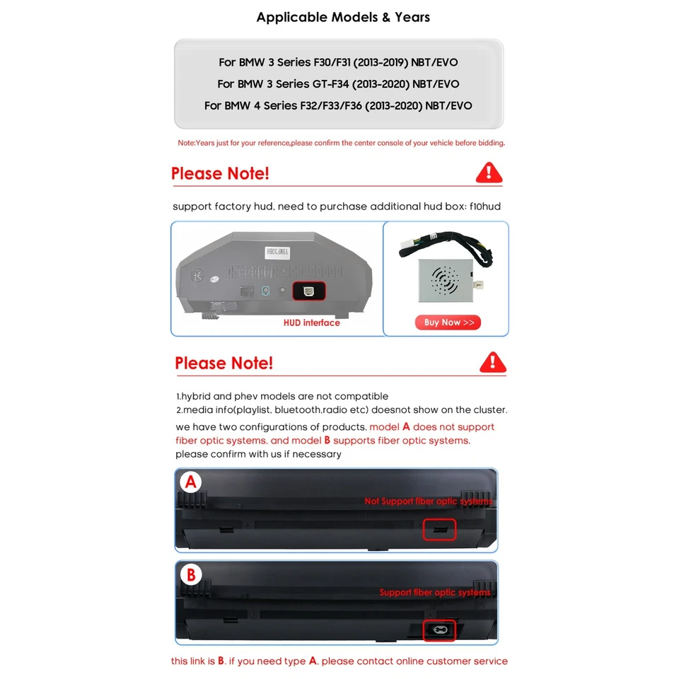 Cuadro velocímetro de instrumentos digital para BMW Serie 3 4 F30 F31 F32 F36 320i Foto 2 de 4
