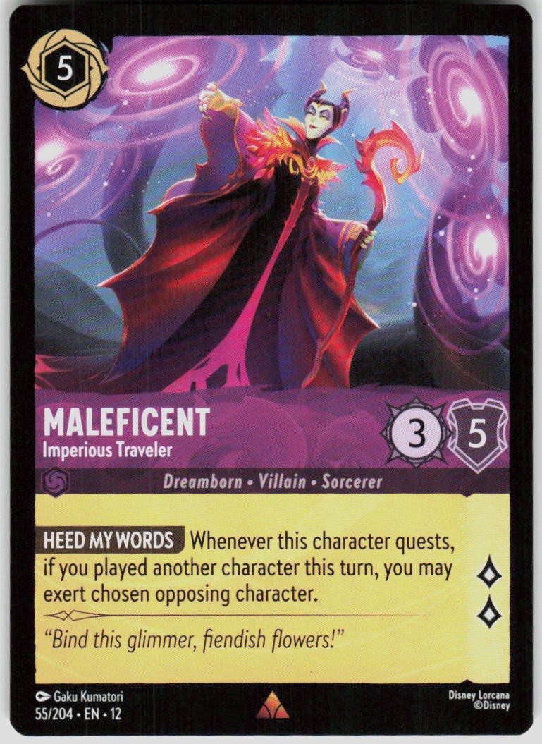 Maleficent Imperious Traveler 55/204 Wilds Unknown Disney Lorcana TCG