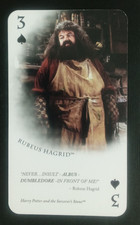 Wizarding World Of Harry Potter Tall Playing Card Hagrid 3 Spades