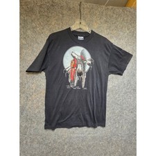 Vintage John Grey Hawk True Dog T-Shirt XL Black Hanes Fifty-Fifty USA Made