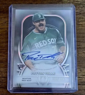 Payton Tolle 2026 Topps Tribute Autograph Card #'d /199 RC Auto Red Sox Rookie