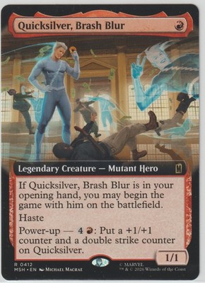 MTG - Marvel Super Heroes - Quicksilver, Brash Blur *Extended-Art*