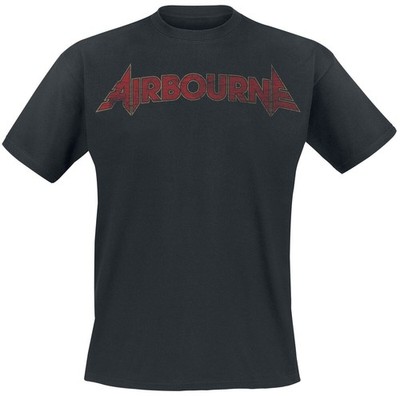 Airbourne T-Shirt Herren Cracked Logo schwarz Band-Merch, Bands
