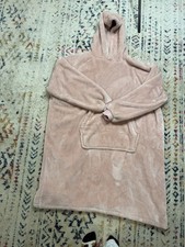 Oversized Blanket Hoodie, Light Pink, One Size, Comfy, Winter, Cute