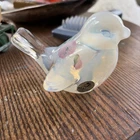 Vintage Rare Fenton  Hand Paint  Milky Pearl Bird Figurine     USA