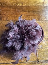 Vintage Velvet Ladies Hat With Feathers 1940’s