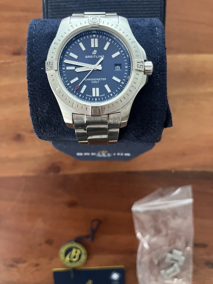 Breitling Colt 44 blau Automatikuhr Uhr A17388101C1A1 Automatic Blue Fullset - Bild 3 von 4