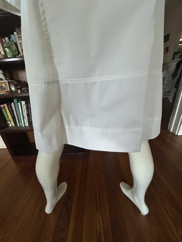 Vtg 70's White Swan 14 Uniform Nurse Snap Up Dress Horror Cosplay Asylum Lab - Picture 9 of 11