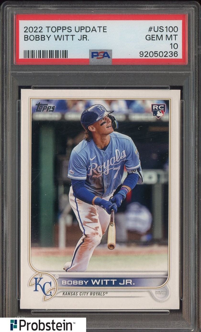 Bobby Witt Jr 2022 Topps Update #US100 Royals RC Rookie PSA 10