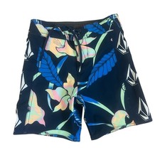 Volcom Boys Floral Board Shorts Size 5 Tropical Swim Trunks