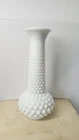 Vintage Hobnail Milk Glass White Bud Vase EO Brody Co USA Cottage Core MCM 8"