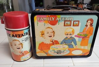 1969 Family Affair Vintage TV Show Metal Lunchbox and Thermos