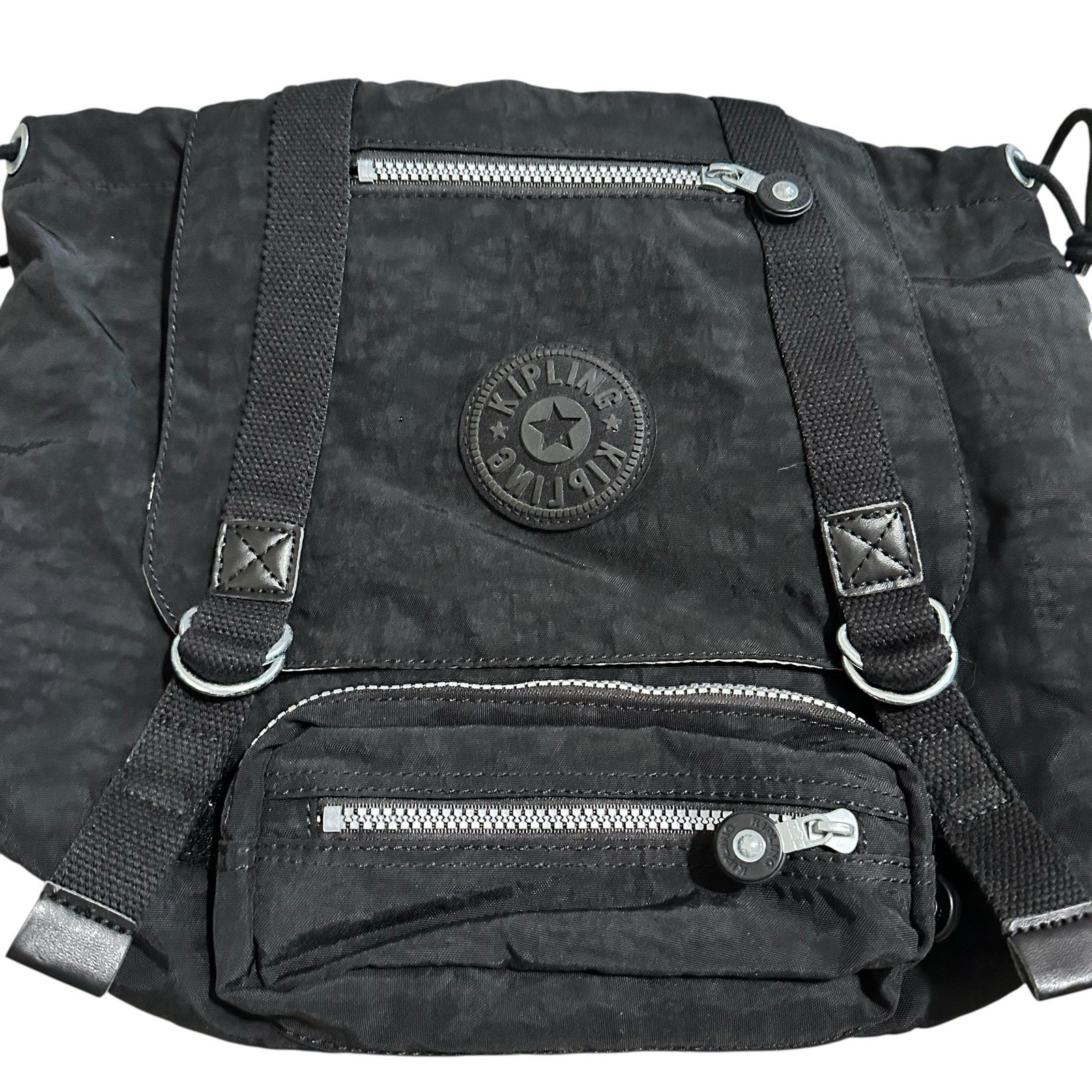 Kipling Joetsu Small Black Backpack Silver Hardwa… - image 2
