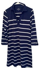 Vineyard Vines Striped T-Shirt Dress Long Sleeve Casual Navy & White M
