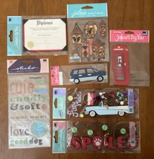 Jolee's Boutique 3D Sticker lot Diploma Phone Booth Dog Spoiled Cars Halloween
