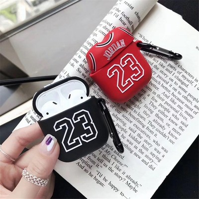 Jordan 23 Basketball Jersey Airpods 1/2 3D Schutzhülle Silikon Case