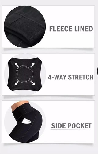 Women's Yoga Pants Pockets Capri Leggings Trousers Workout Black L - 第 4/5 張圖片