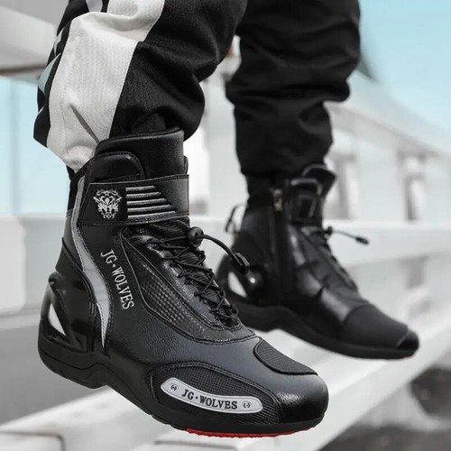 Motorcycle Shoes Men's Adventure Riding Shoes Waterproof Motorcyclist Shoes - Picture 4 of 26
