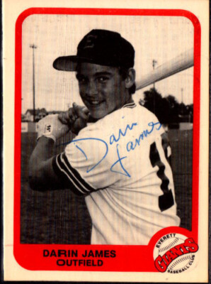 [SIGNED] 1984 Cramer Pacific Everett Giants #3 Darin James w/ Autograph