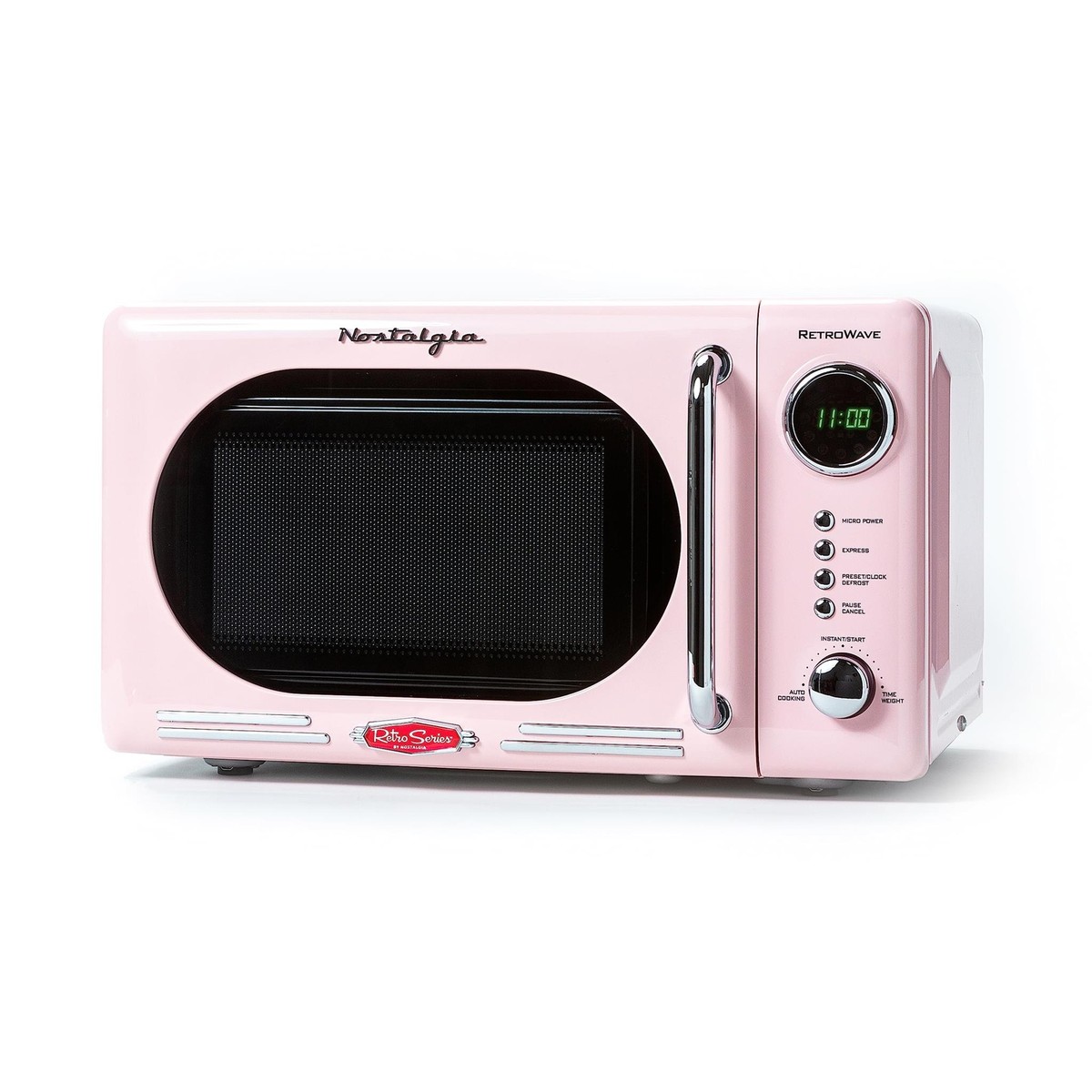 Nostalgia Retro Compact Countertop Microwave Oven 700-Watts  with