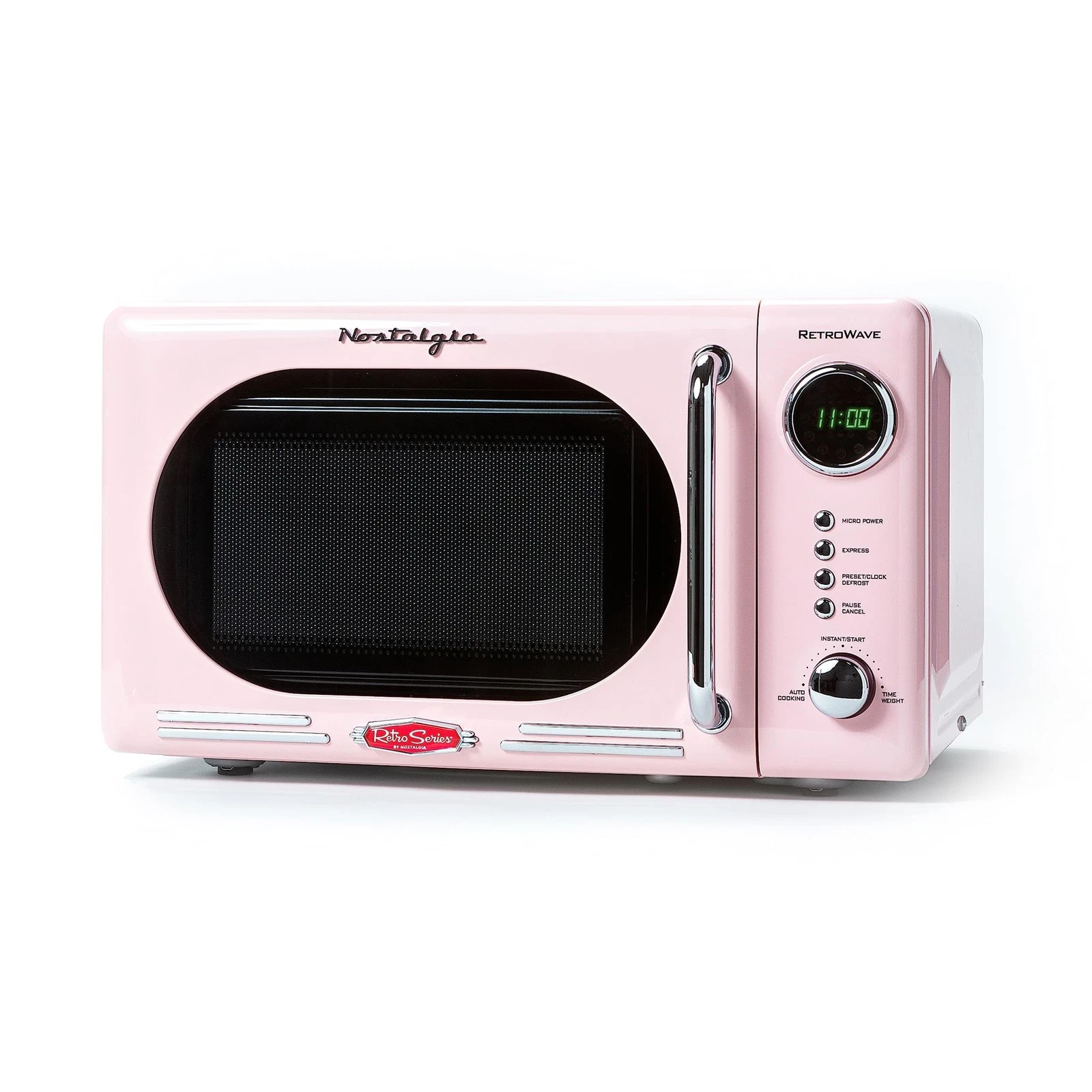 Nostalgia Retro Compact Countertop Microwave Oven - 0.7 Cu. Ft. - 700-Watts with