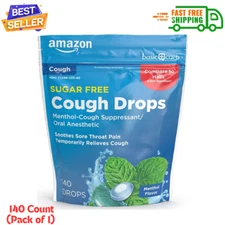 Basic Care Sugar Free Menthol Cough Drops, 140 count (Pack of 1)...